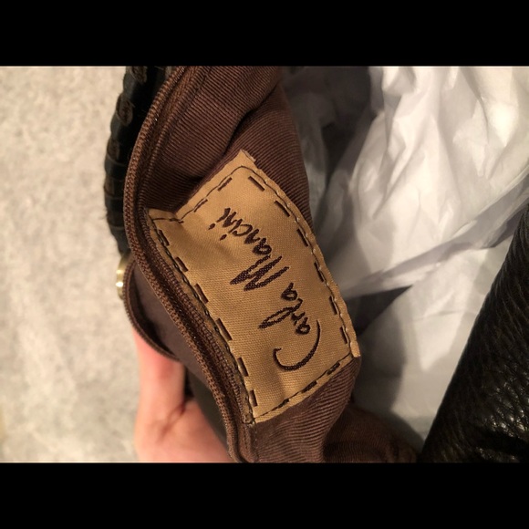 VINTAGE CARLA MANCINI BROWN LEATHER BAG - Picture 3 of 6